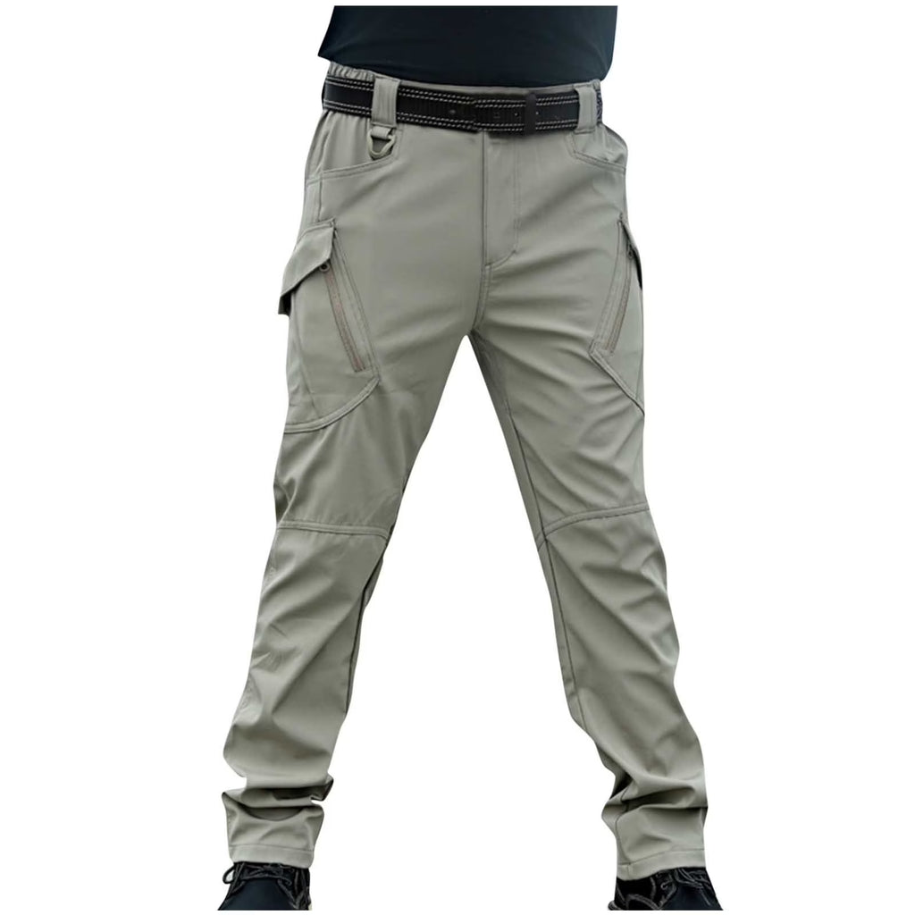 Men'S Pants Cargo Pocket Lace-Up Casual Work Pencil Full Length Pants Size S-3XL
