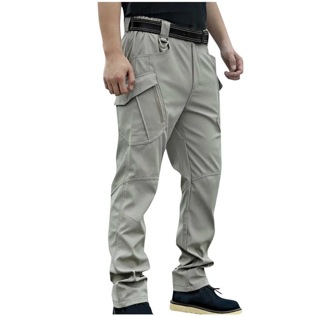 Men'S Pants Cargo Pocket Lace-Up Casual Work Pencil Full Length Pants Size S-3XL